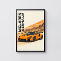 Vintage McLaren Senna LM Print, Supercar Wall Art