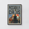 Vintage Piccadilly Circus Poster, London Wall Art, Print