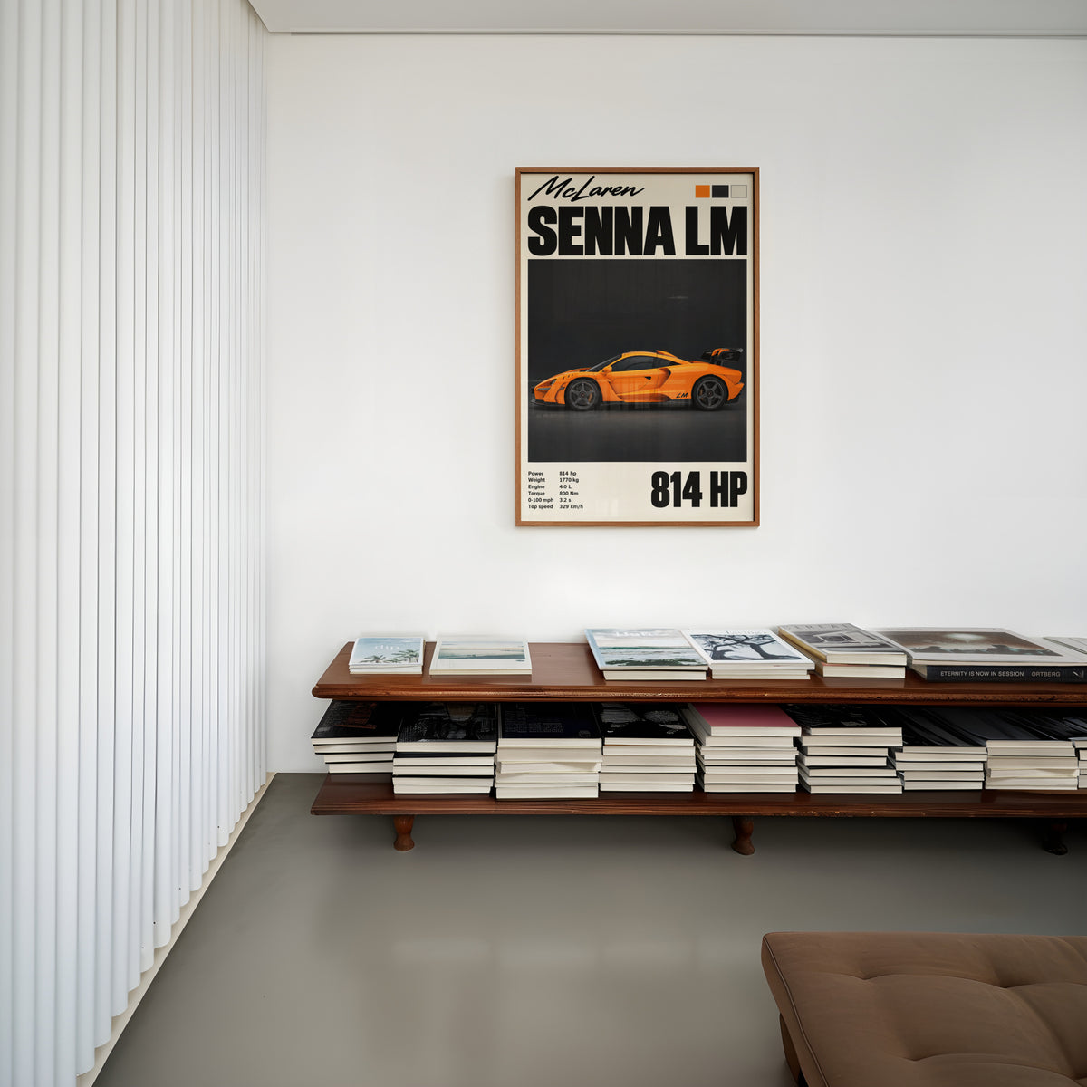 Vintage McLaren Senna LM Print, Supercar Wall Art