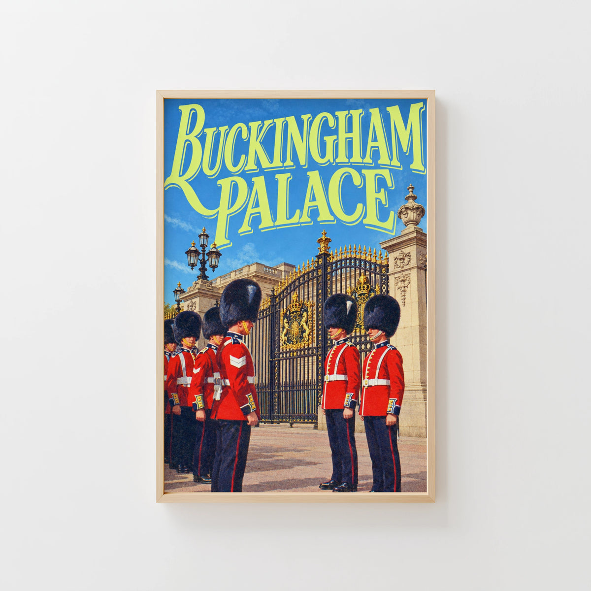 Vintage Buckingham Palace Poster, London Wall Art Print
