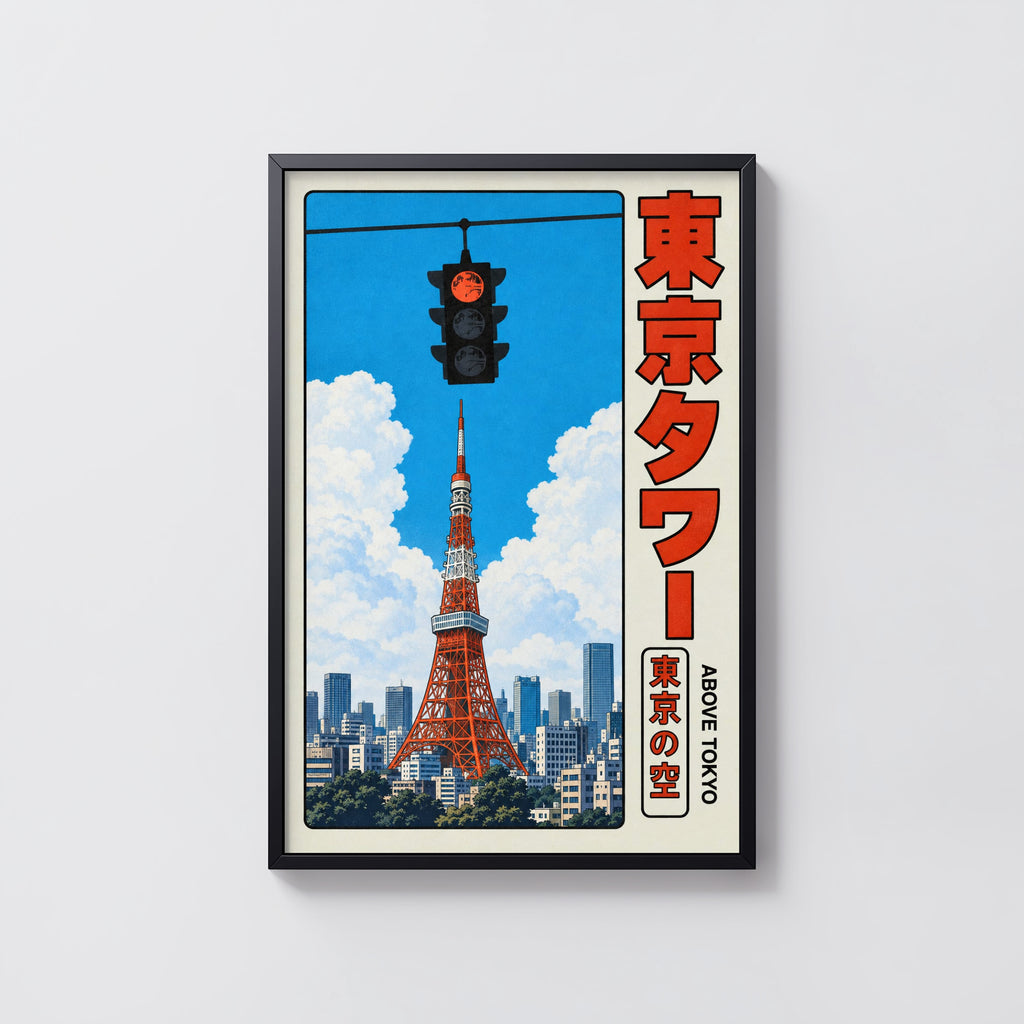 Vintage Tokyo Tower Print, Japanese Poster, Wall Art