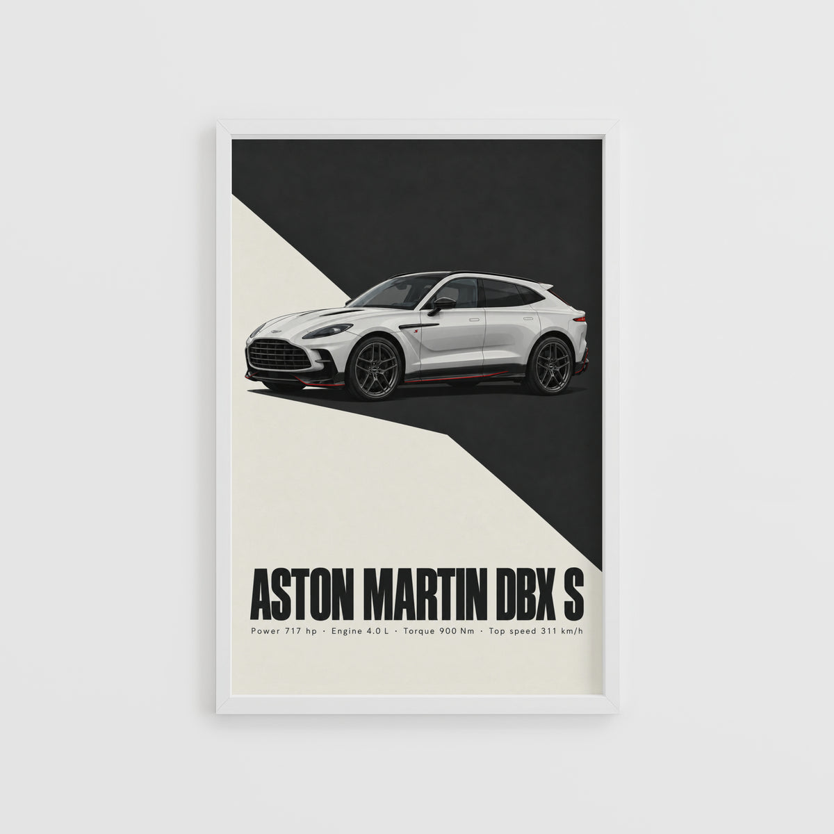 Vintage Aston Martin DBX S Print, Car Wall Art