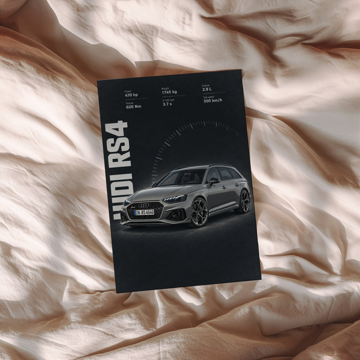 Vintage Audi RS4 Print, Performance Estate Wall Art