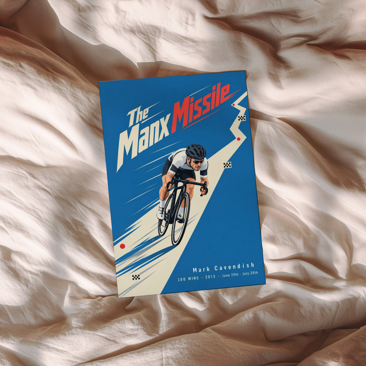 Vintage Mark Cavendish Poster, Cycling Wall Art, Print