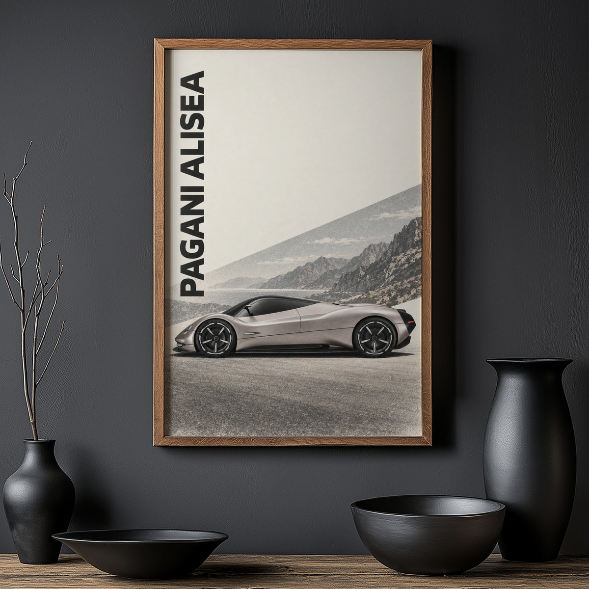 Vintage Pagani Alisea Car Print, Supercar Poster