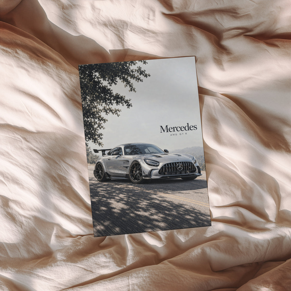 Vintage Mercedes AMG GT R Print, Car Wall Art