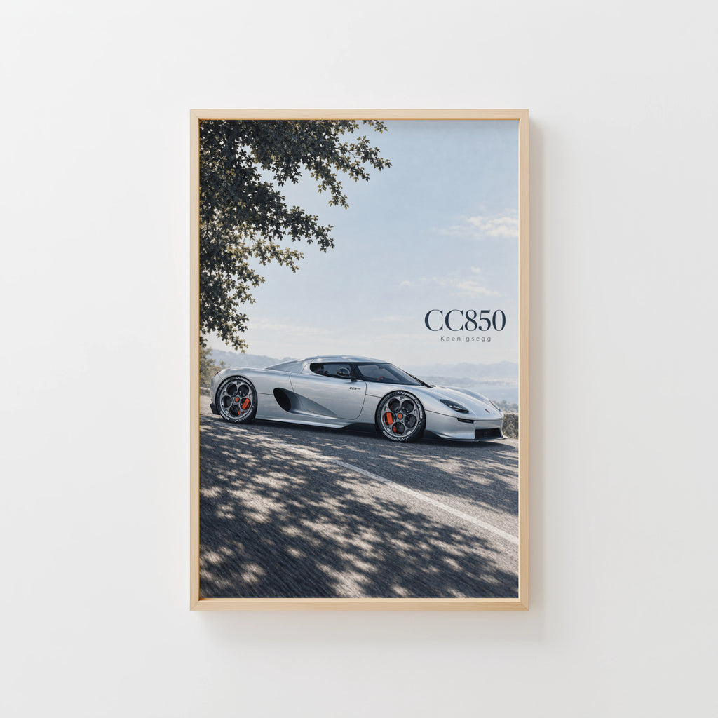 Vintage Koenigsegg CC850 Print, Supercar Wall Art