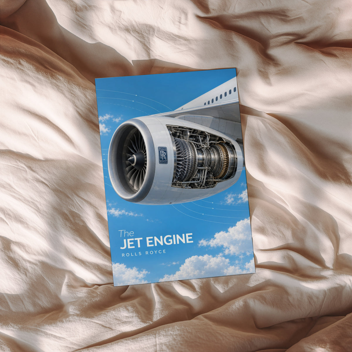 Vintage Jet Engine Poster, Aviation Wall Art Print