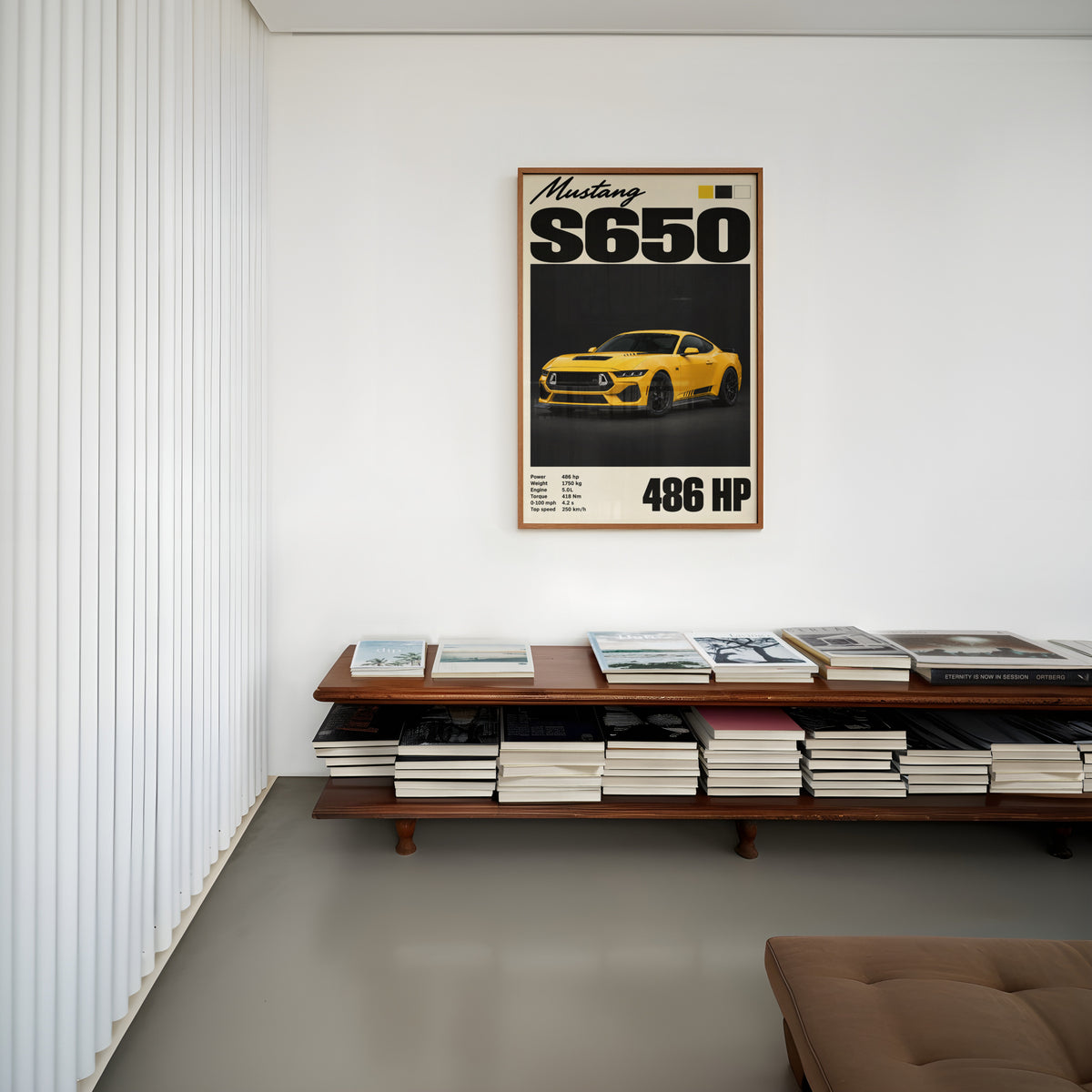 Vintage Mustang S650 Print, Car Wall Art