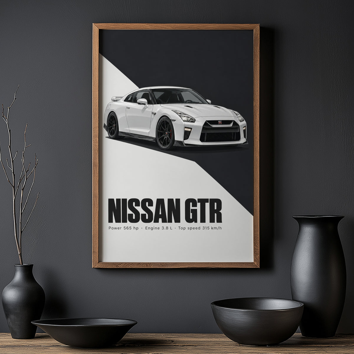 Vintage Nissan GTR Print, Car Wall Art