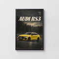 Vintage Audi RS3 Print, Car Wall Art