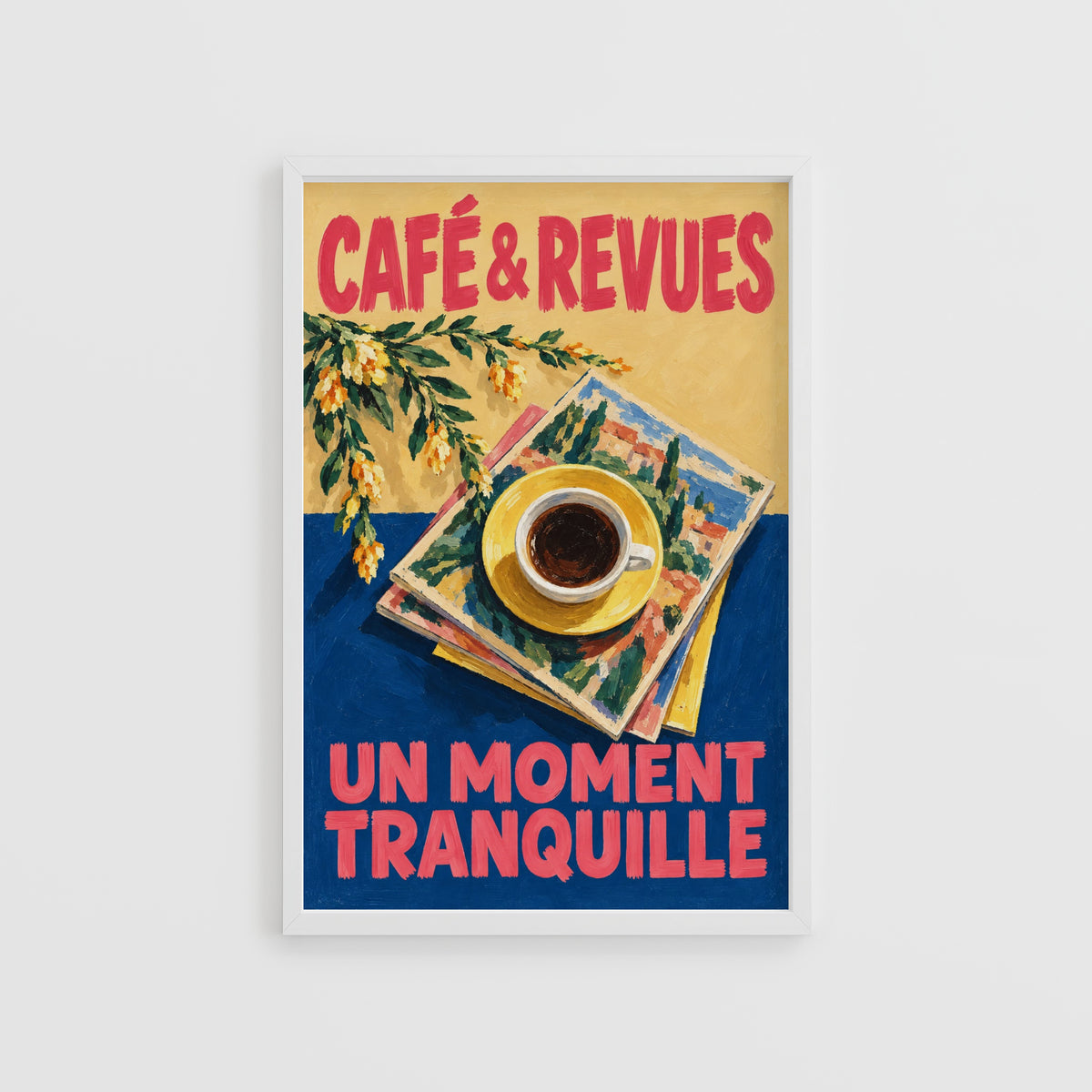 Vintage Coffee Print, Cafe Poster, French Wall Art