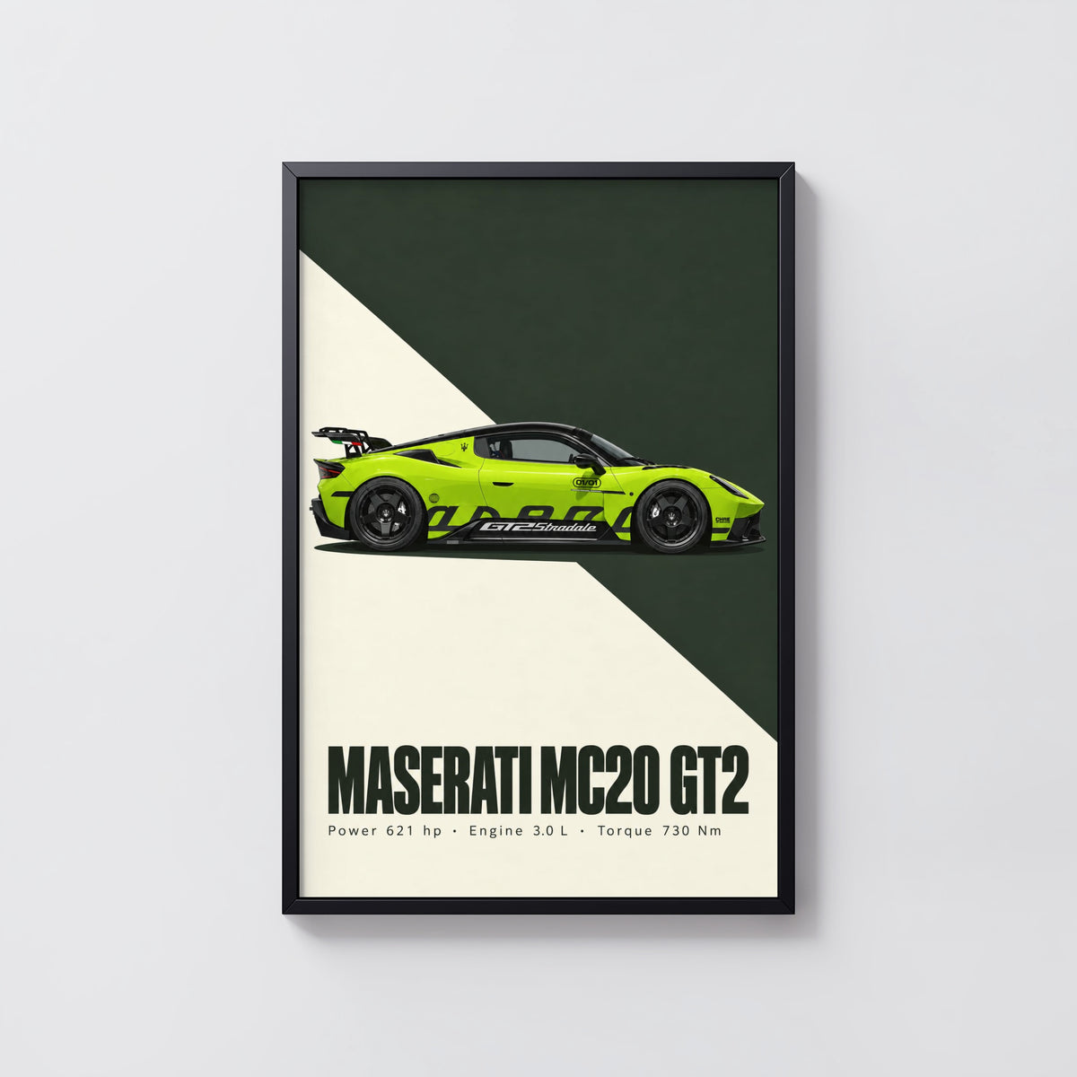 Vintage Maserati MC20 GT2 Print, Car Wall Art