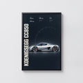 Vintage Koenigsegg CC850 Print, Supercar Wall Art