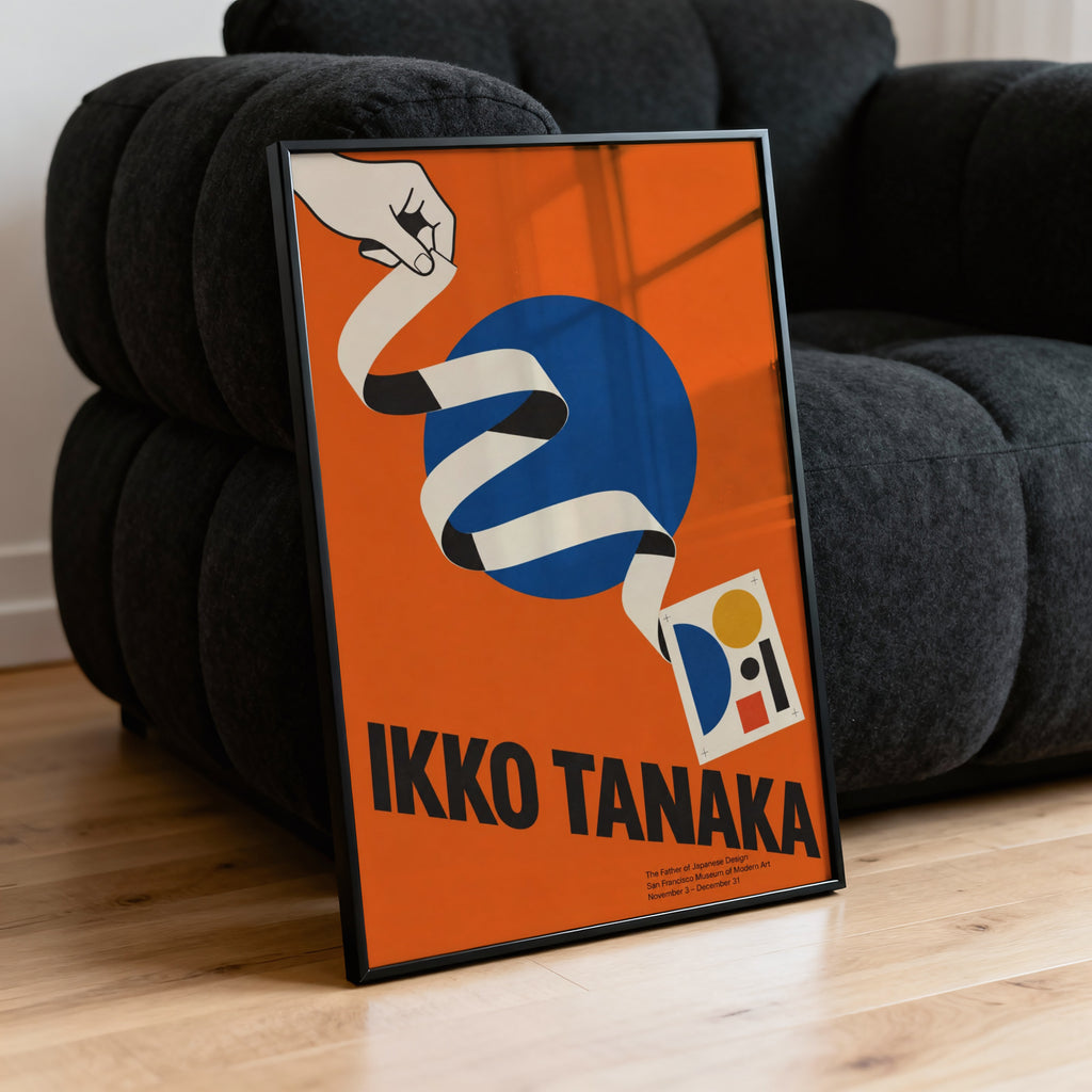 Vintage Ikko Tanaka Print, Japanese Design Poster