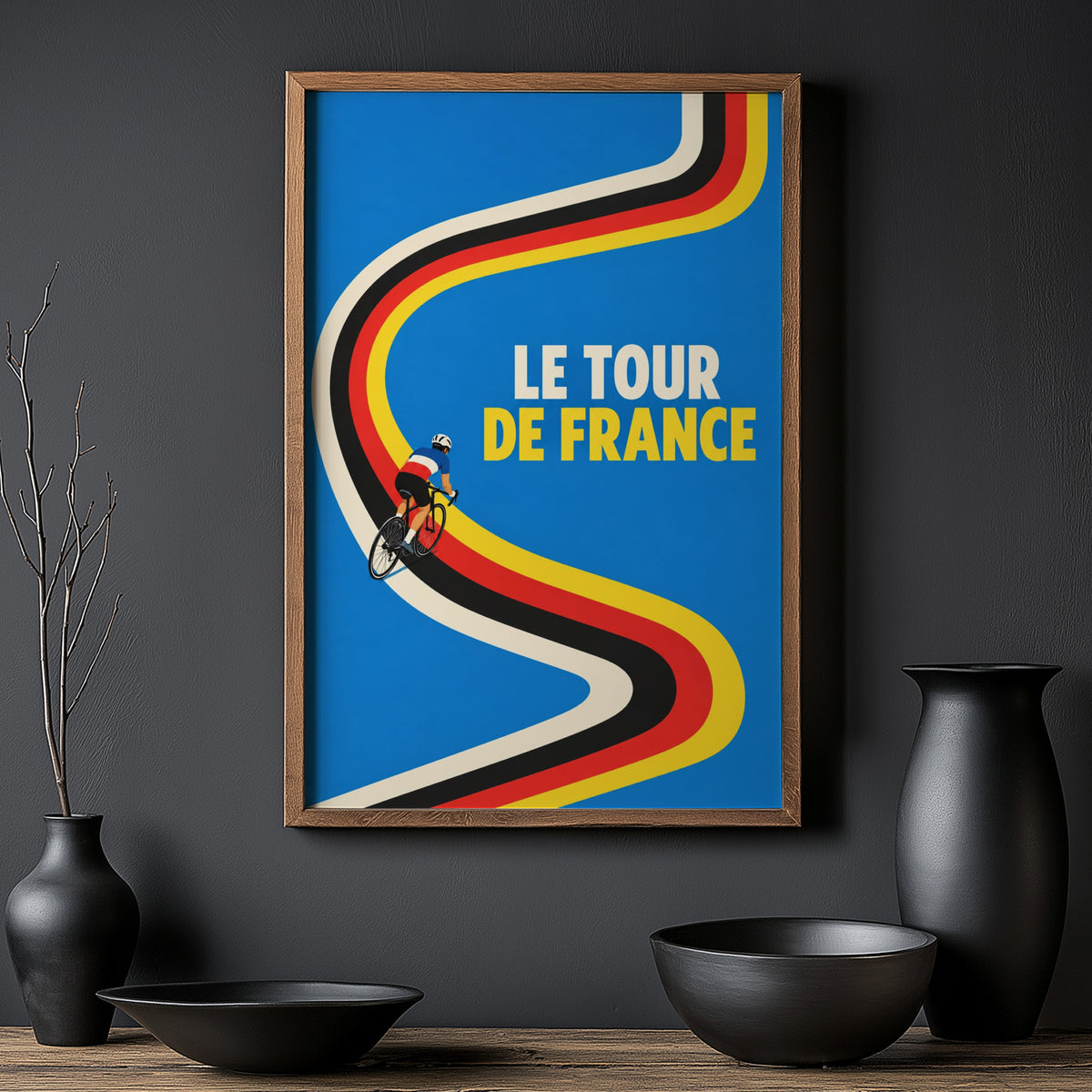 Vintage Tour de France Poster, Cycling Wall Art Print