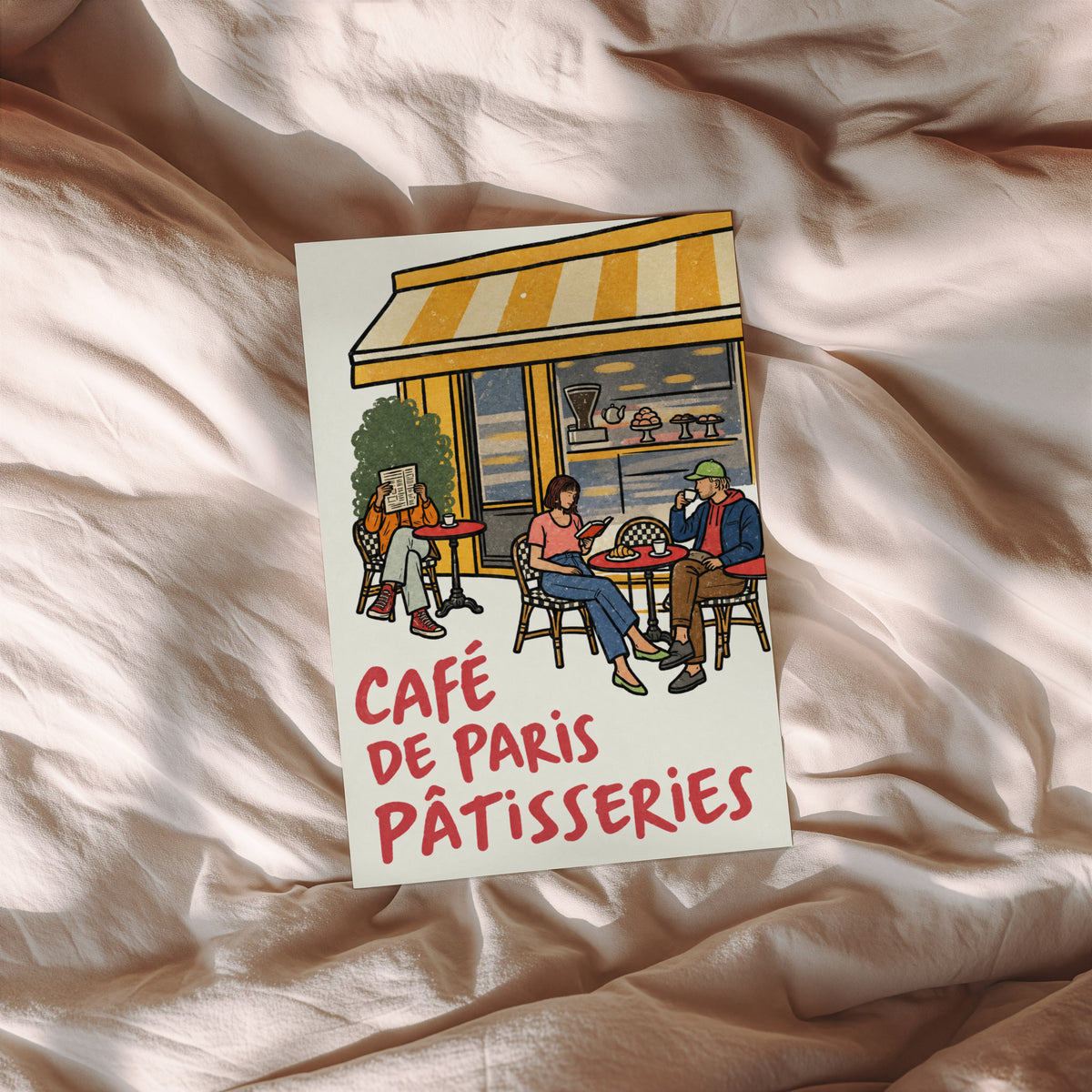 Vintage Coffee Print and Poster, Paris Cafe Wall Art