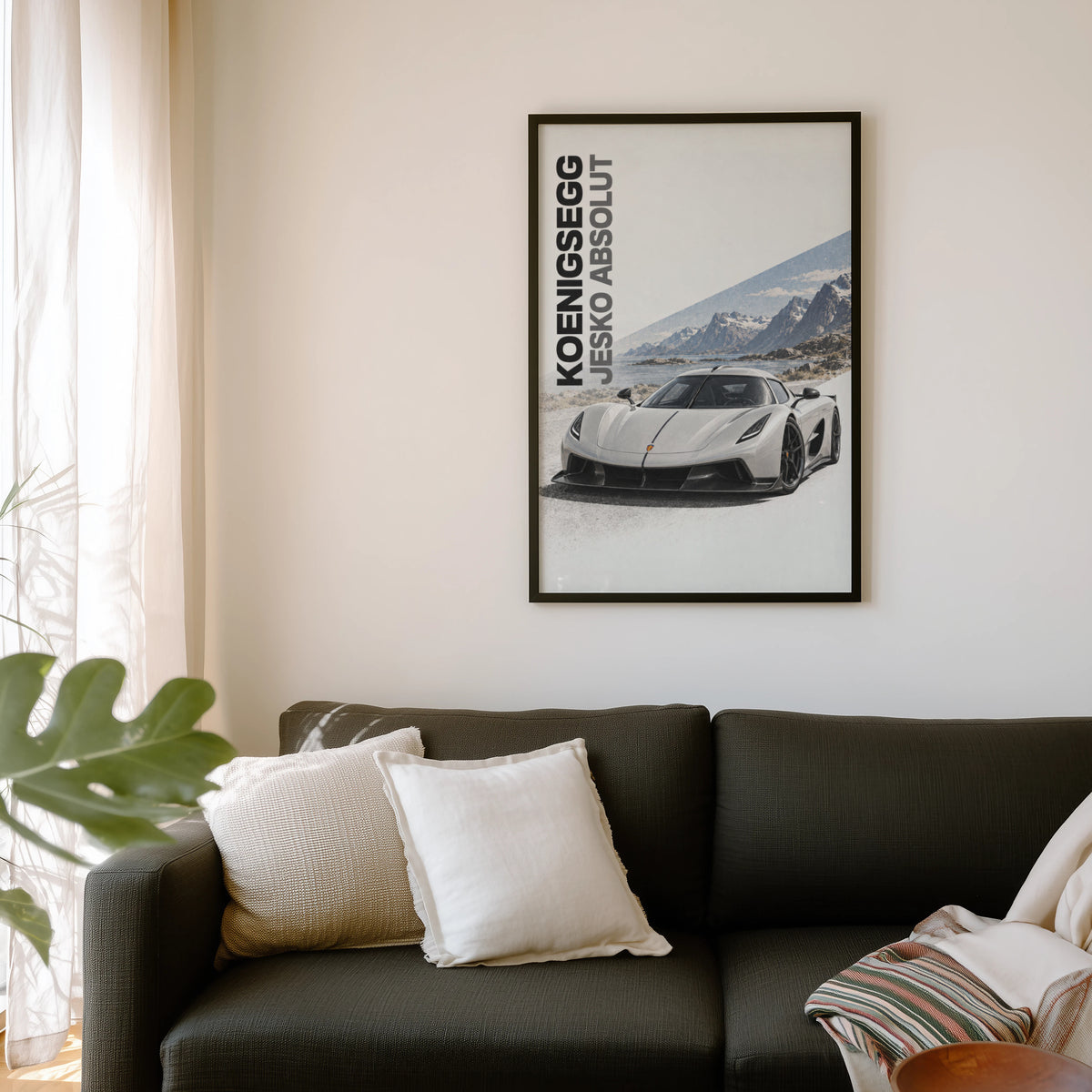 Vintage Koenigsegg Jesko Absolut Print, Car Art