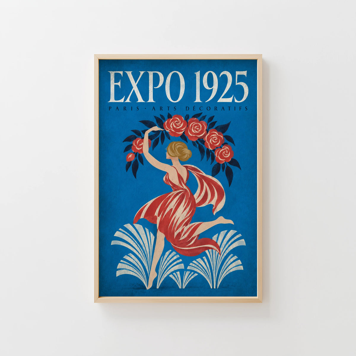 Vintage Paris Expo 1925 Poster, Art Deco Wall Art, Print