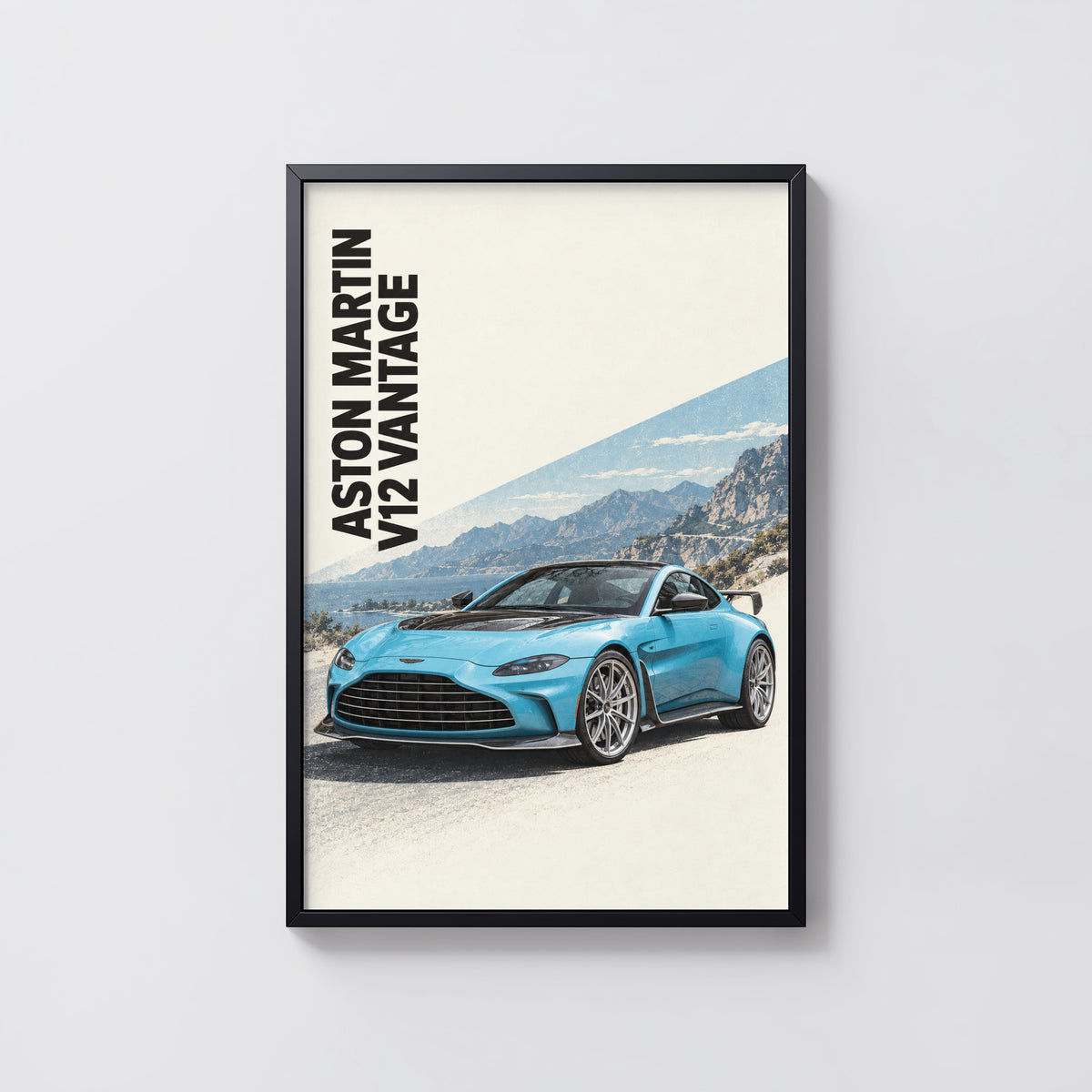 Vintage Aston Martin V12 Vantage Print, Car Art