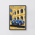 Vintage Colosseum Rome Poster, Art Deco Wall Art Print