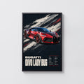 Vintage Bugatti Divo Print, Car Wall Art