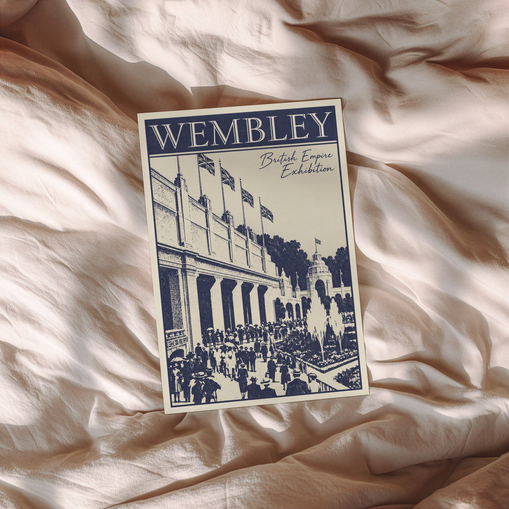Vintage Wembley Poster, British Empire Exhibition Print