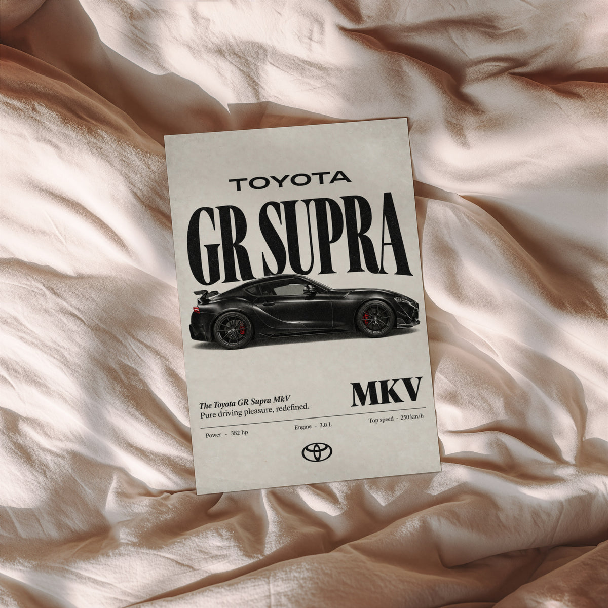 Vintage Toyota GR Supra Print, Car Wall Art
