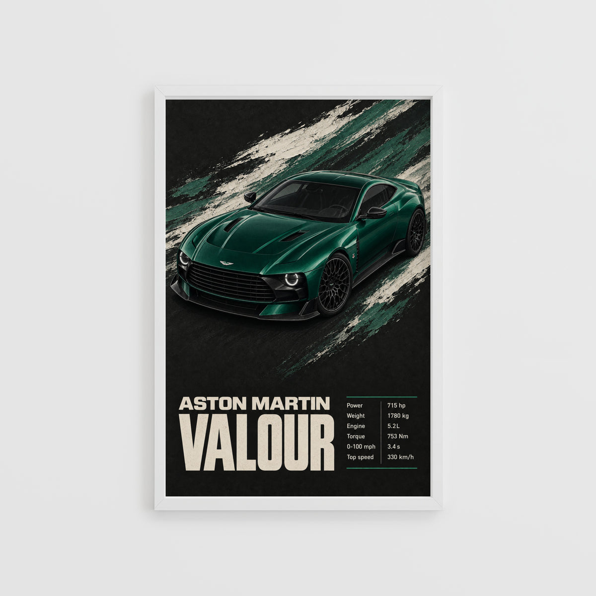 Vintage Aston Martin Valour Print, Car Wall Art