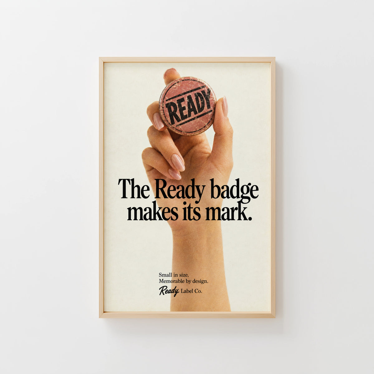 Vintage Badge Advert Poster, Retro Typography Wall Art Print