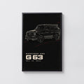 Vintage Mercedes G63 AMG Print, Car Wall Art