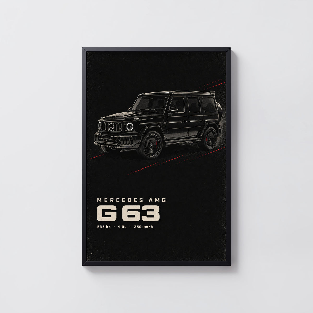 Vintage Mercedes G63 AMG Print, Car Wall Art