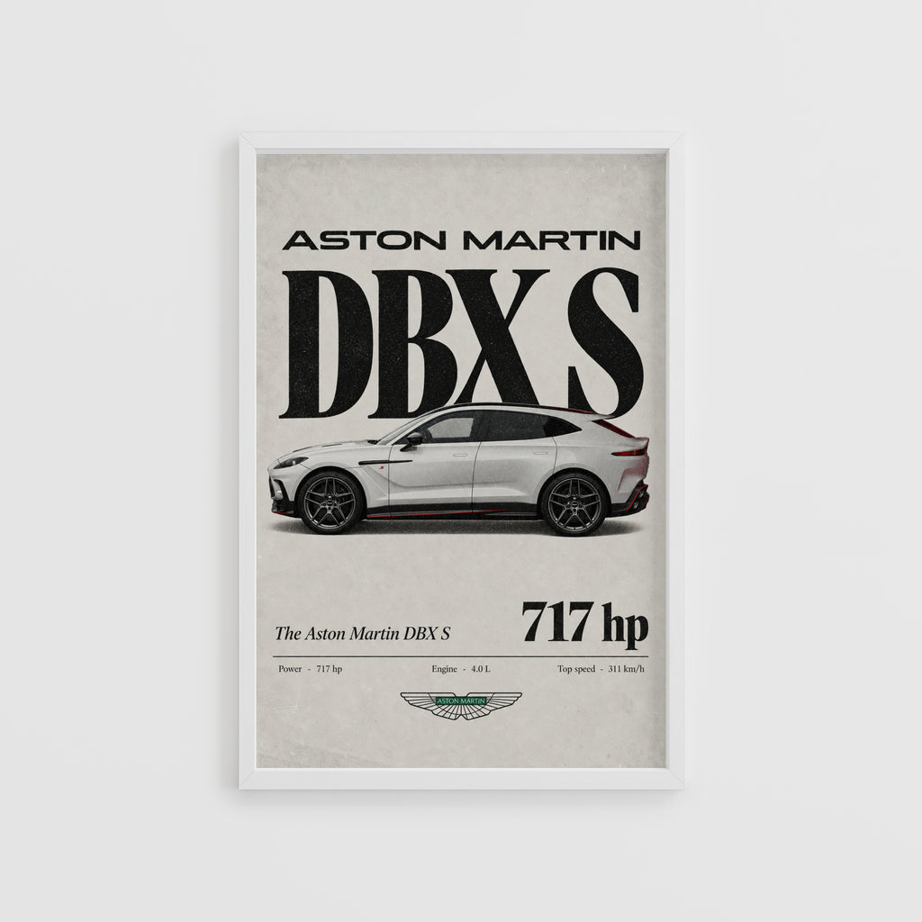 Vintage Aston Martin DBX S Print, Car Poster, Wall Art