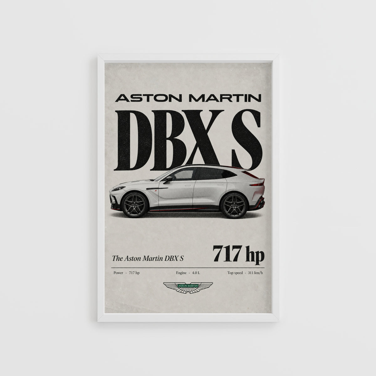 Vintage Aston Martin DBX S Print, Car Poster, Wall Art