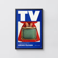 Vintage Portable TV Poster, Retro Advert Wall Art, Print