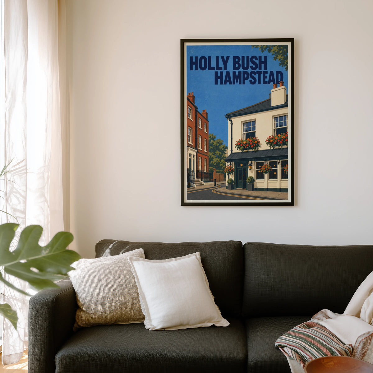 Vintage Hampstead Pub Poster, London Wall Art Print