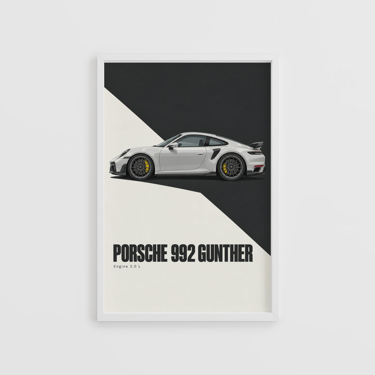 Vintage Porsche 992 Gunther Print, Car Wall Art