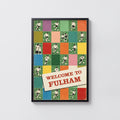 Vintage Fulham Football Poster, Retro Wall Art Print
