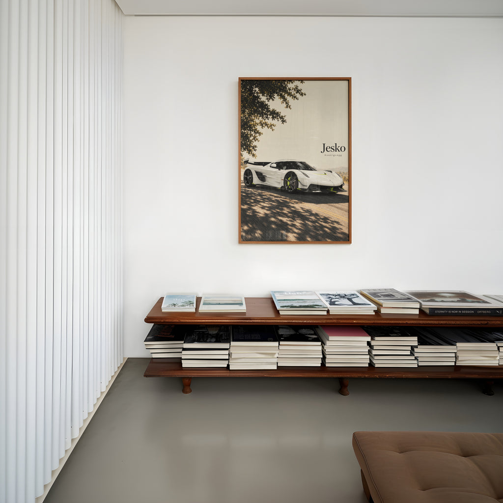 Vintage Koenigsegg Jesko Print, Hypercar Wall Art