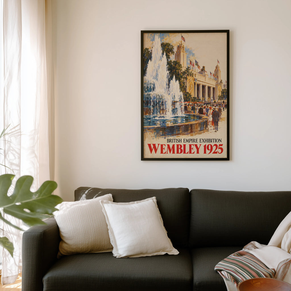 Vintage Wembley 1925 Poster, British Empire Exhibition Print