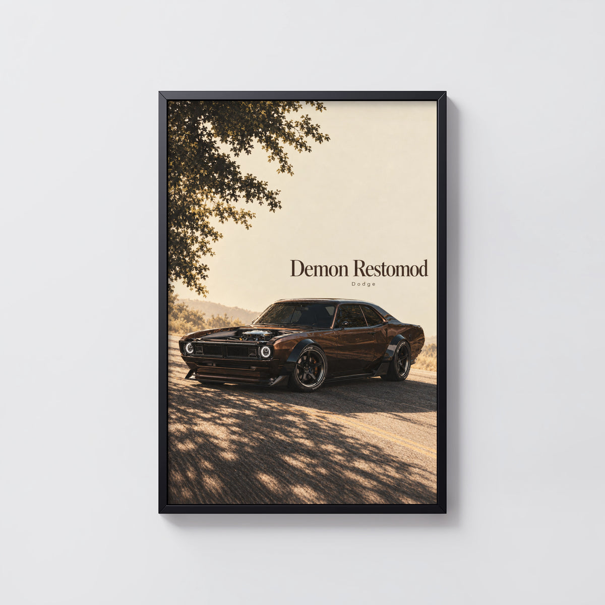 Vintage Dodge Demon Restomod Print, Car Poster