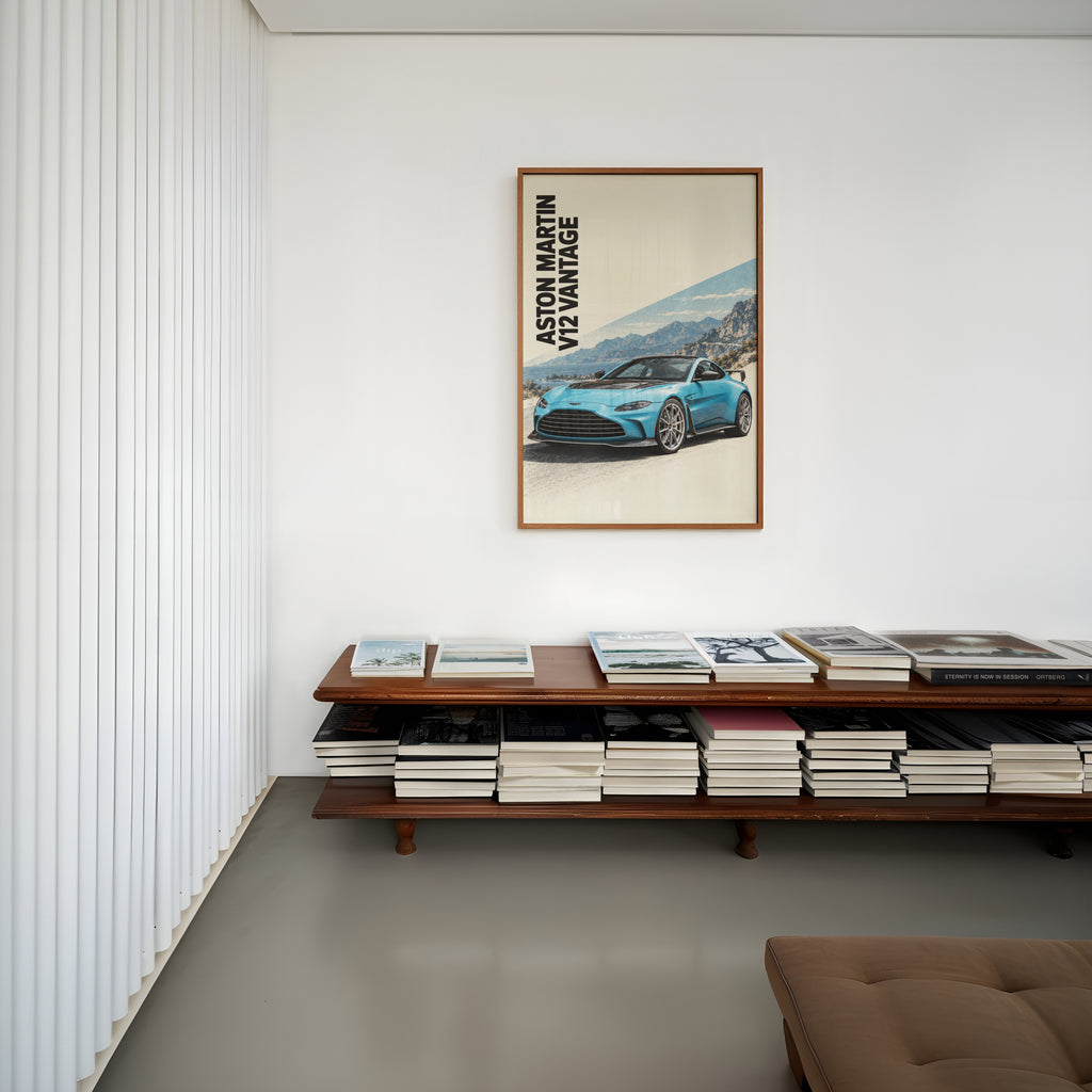 Vintage Aston Martin V12 Vantage Print, Car Art