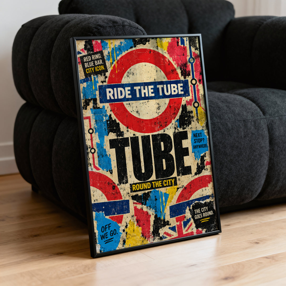 Vintage London Tube Poster, Underground Wall Art, Print