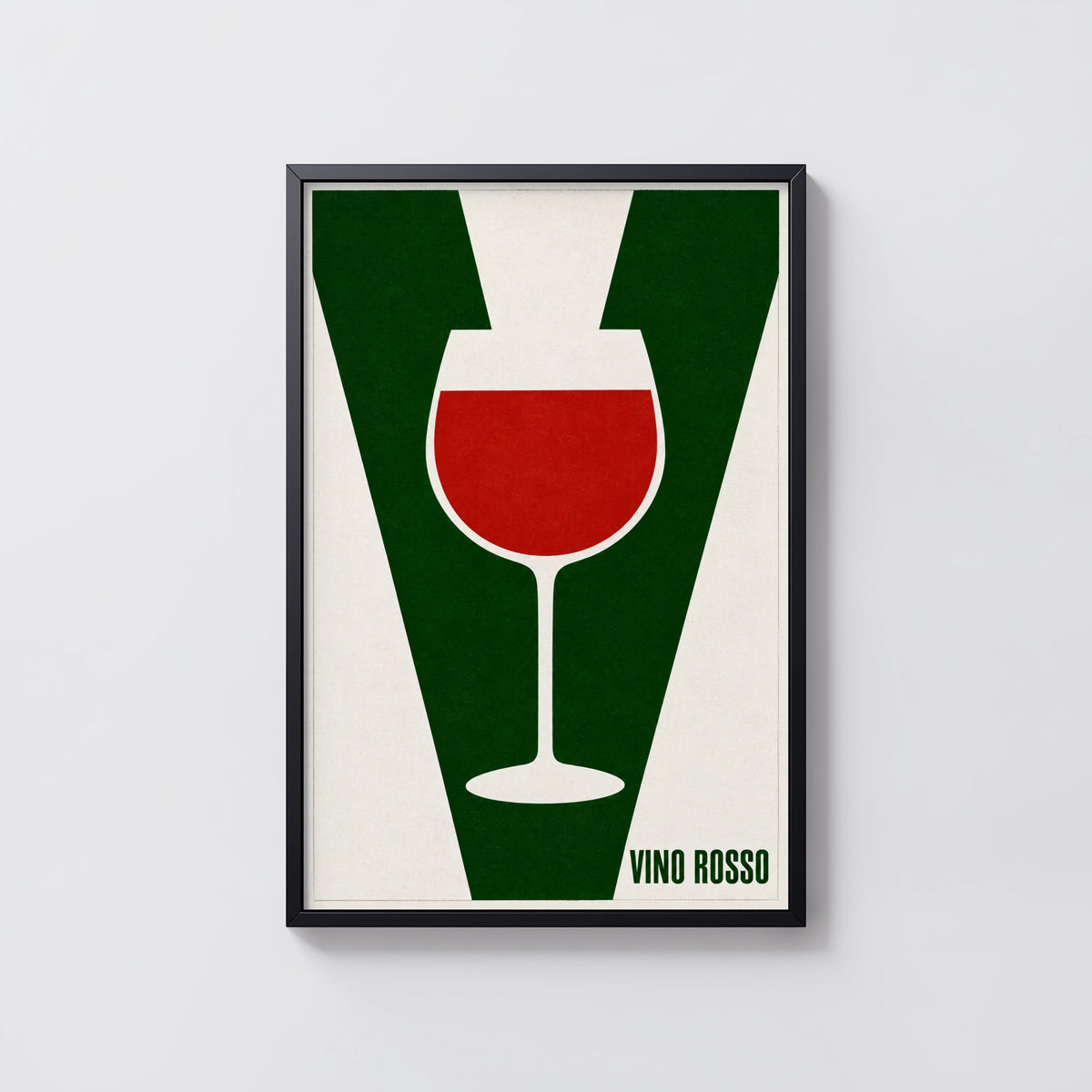 Vintage Vino Rosso Print Poster, Red Wine Kitchen Art