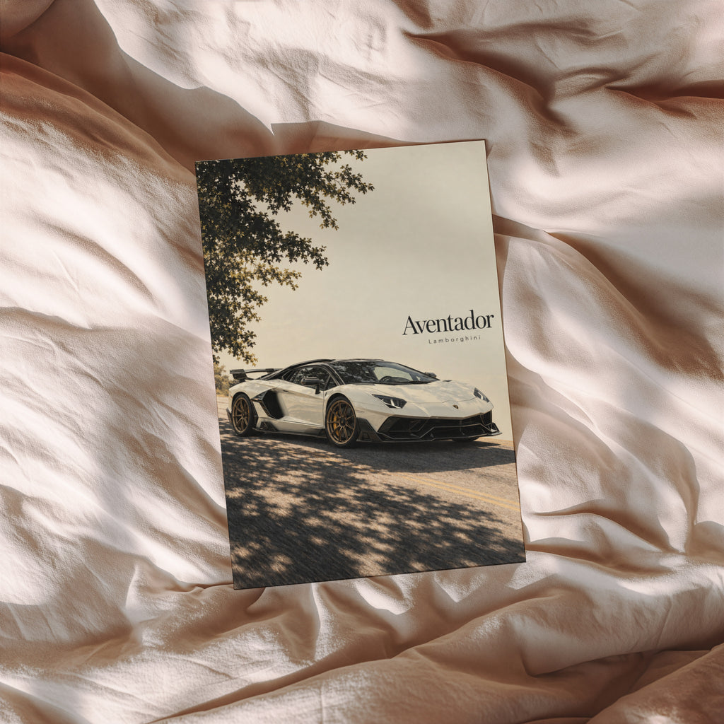Vintage Lamborghini Aventador Print, Car Poster