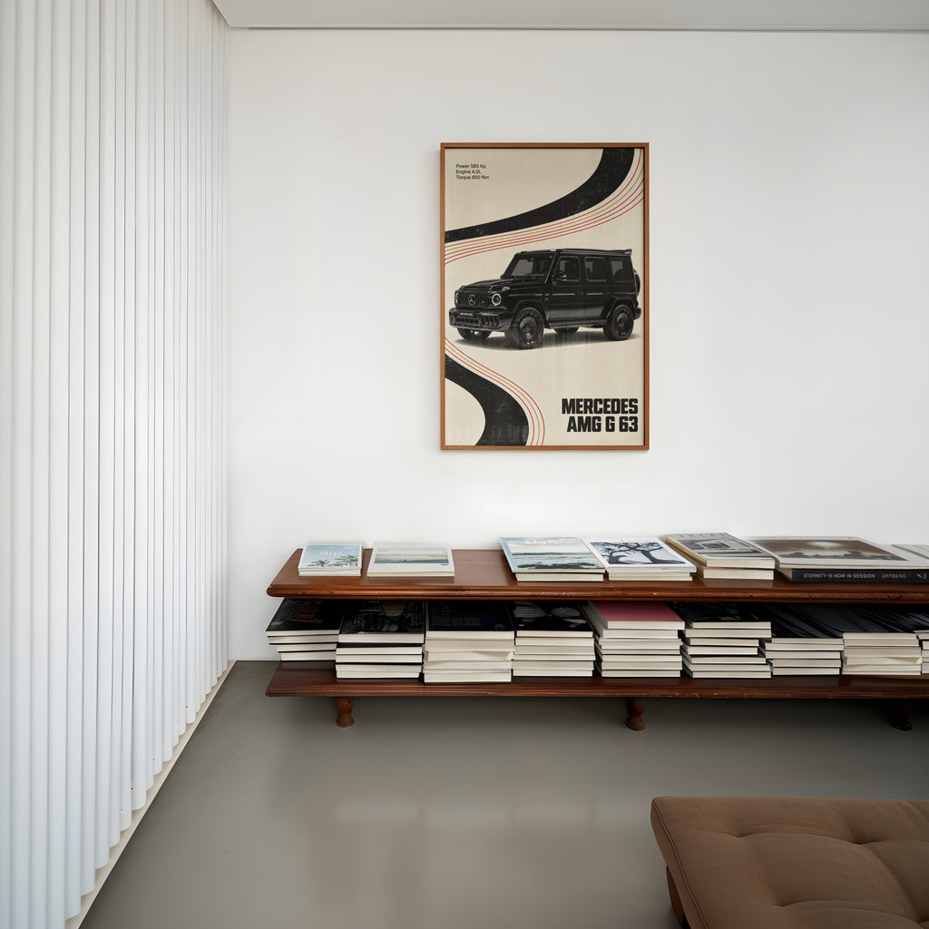 Vintage Mercedes AMG G63 Print, Car Wall Art