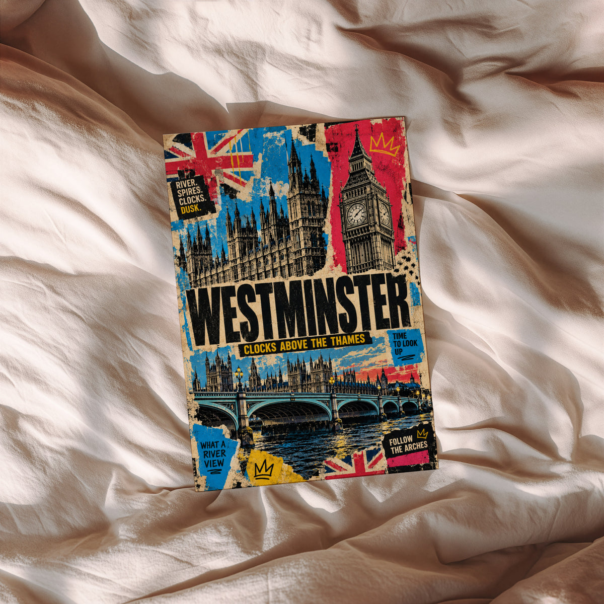 Vintage Westminster London Poster, Big Ben Wall Art Print