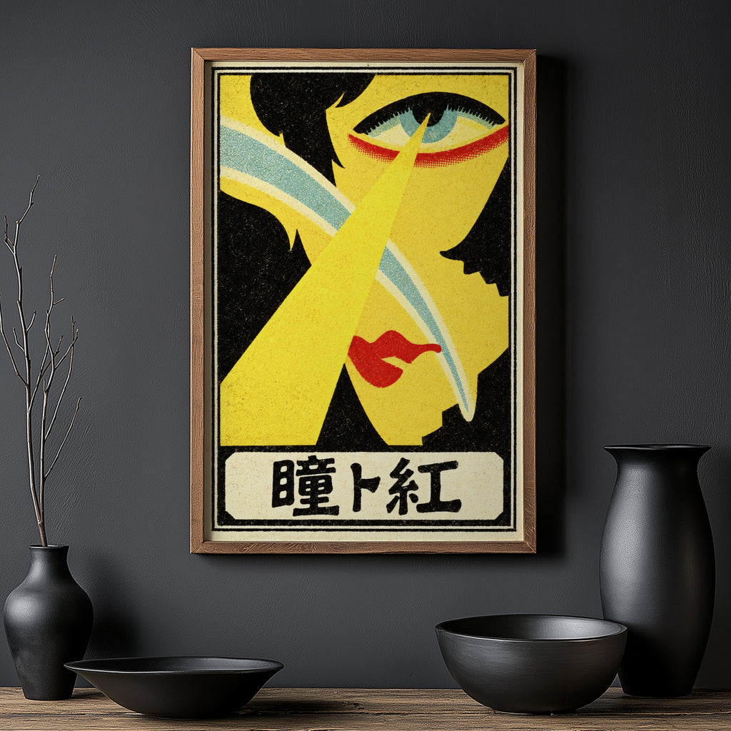 Vintage Japanese Print and Poster, Retro Matchbox Art