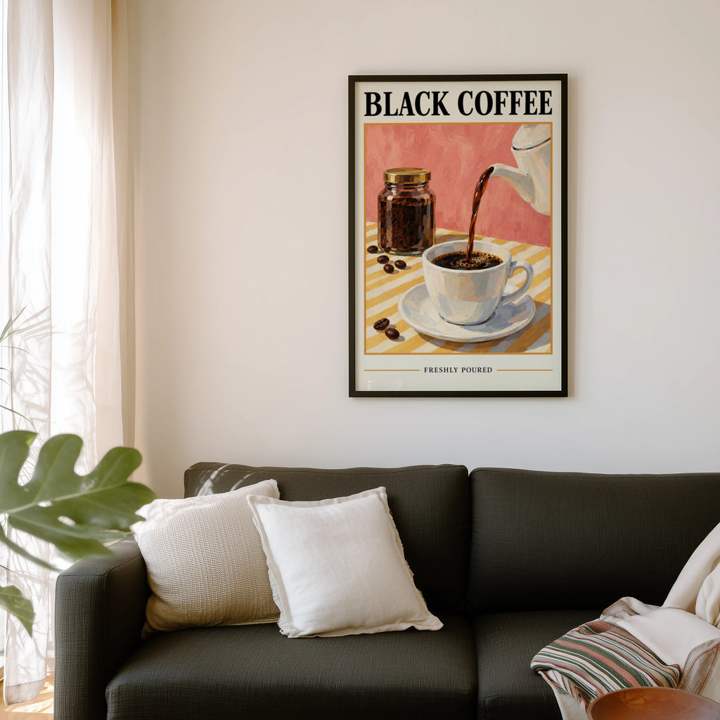 Vintage Coffee Print, Kitchen Poster, Cafe Wall Art