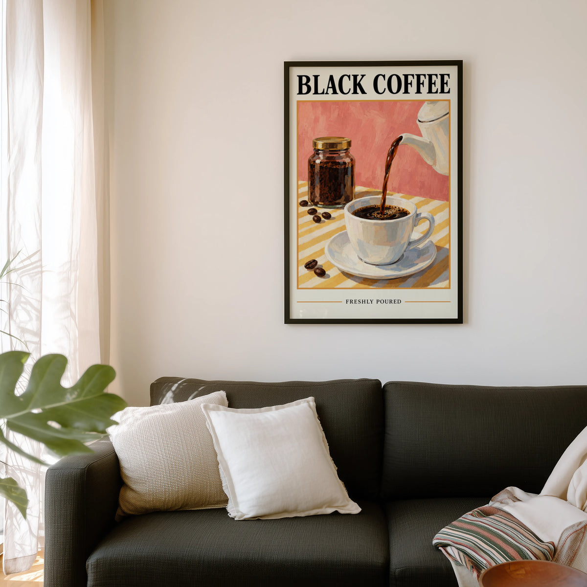 Vintage Coffee Print, Kitchen Poster, Cafe Wall Art